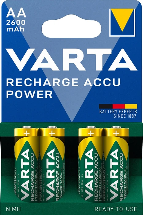 Varta Recharge Accu Power Mignon AA NiMH 2600mAh, 4er-Pack