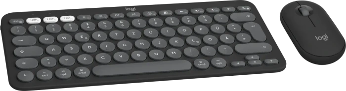 Logitech Pebble 2 Combo for Mac schwarz/grau, Logi Bolt, USB/Bluetooth, DE