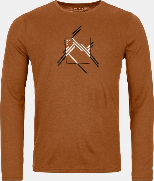 Ortovox 185 Merino Mountain Cutout Funktionsshirt langarm bristle brown (Herren)