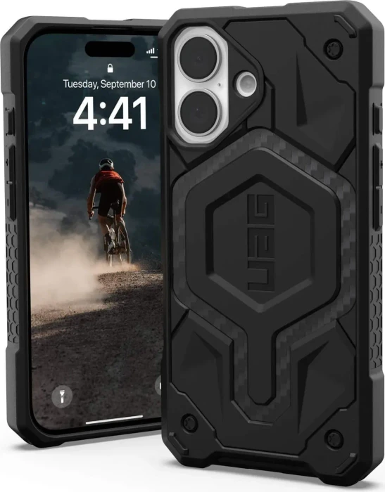 UAG Monarch Case für Apple iPhone 16 carbon fiber