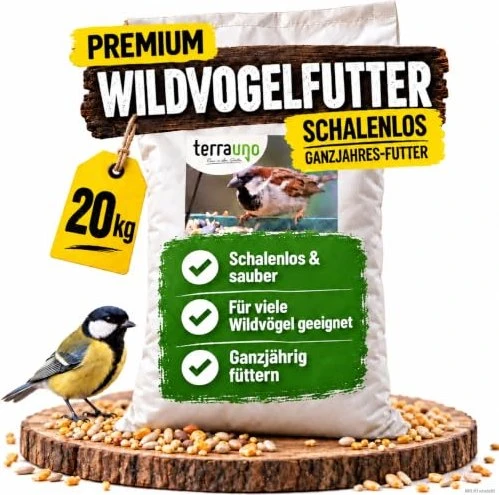 TerraUno Wildvogelfutter schalenlos, 20kg