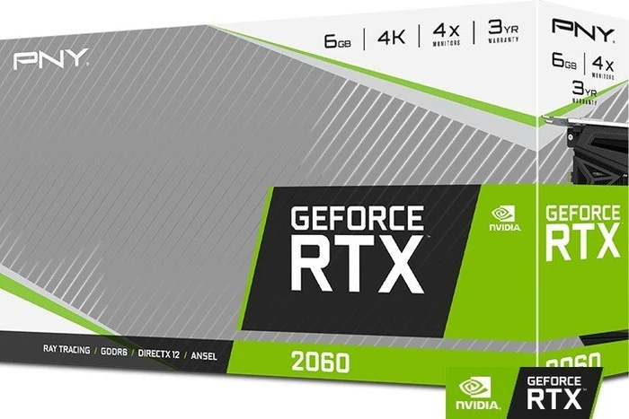 PNY GeForce RTX 2060 Single Fan, 6GB GDDR6, DVI, HDMI, DP