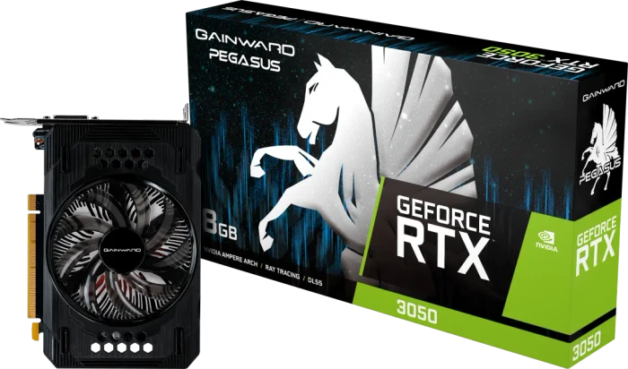 Gainward GeForce RTX 3050 Pegasus / Pegasus V1 (GA107), 8GB GDDR6, DVI, HDMI, DP
