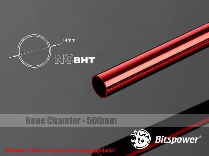 Bitspower Messing Hardtube 14mm, rot, Deep Red