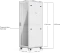 Ubiquiti 42U Rack Cabinet, 19" Rackschrank 42HE, mit Rollen, Glastür, weiß, 800mm tief Vorschaubild