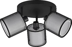 Trio Burton Spot 3-flammig schwarz matt