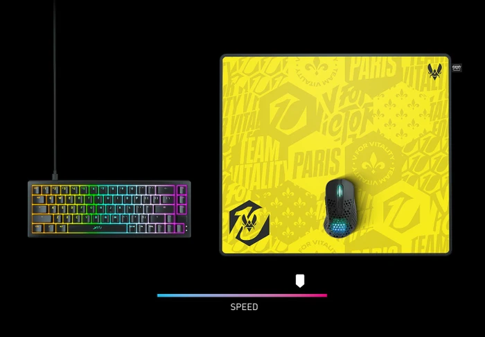 Cherry Xtrfy GP5 Vitality 10th Anniversary Edition Large Gaming Mauspad, 460x400mm, gelb/schwarz