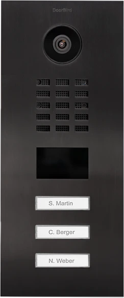 DoorBird D2103V IP Video Türstation mit 3 Ruftasten Titan, Edelstahl V2A, gebürstet