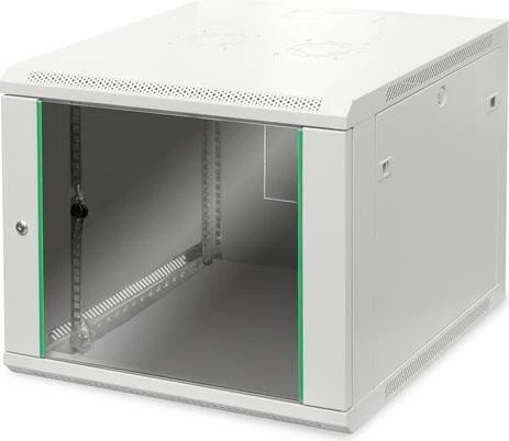 Digitus Professional Dynamic Basic Serie Wandschrank 9HE, Sicherheitsglastür, IP2X, grau, 600mm tief