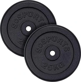 ScSports Gusseisen Hantelscheibe 2x 25kg