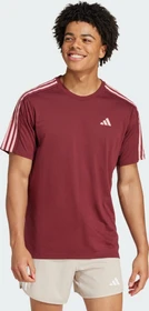 adidas Own The Run 3-Streifen Laufshirt kurzarm shadow red (Herren)