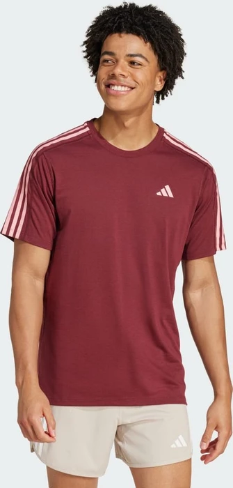 adidas Own the Run 3-Streifen Laufshirt kurzarm (Herren)
