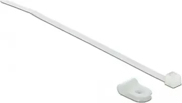 DeLOCK Befestigungsschelle 3.2mm mit Kabelbinder, 2.5mm, 100mm, weiß, 10 Stück