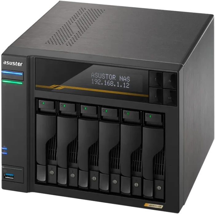 Asustor Lockerstor 6 Gen3 AS6806T 100TB, 16GB RAM ECC, 2x RJ-45 10GBase-T, 2x RJ-45 5GBase-T