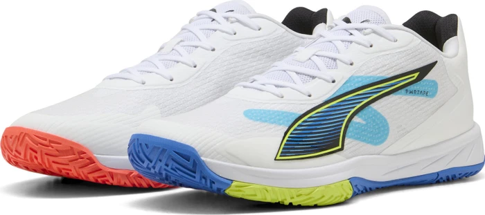 Puma Accelerate Turbo 4 Handballschuhe puma white/glowing red/ultra blue