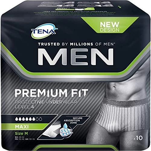 Tena Men Premium Fit Protective Underwear Schutzhose Größe M, 12 Stück
