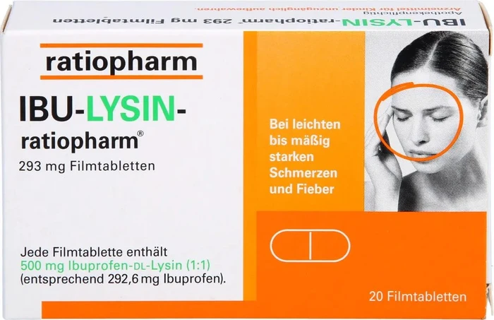 IBU-Lysin-ratiopharm 293mg Filmtabletten, 20 Stück