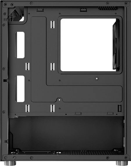 AeroCool CS-111 [V1] Black, Glasfenster