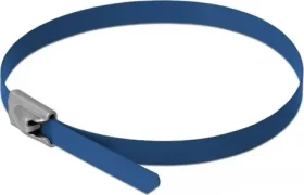 DeLOCK Edelstahl Kabelbinder, 4.6mm, 400mm, blau, 10 Stück
