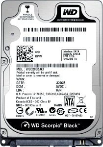 Western Digital WD Scorpio Black 500GB, 24/7, 2.5" / SATA 3Gb/s