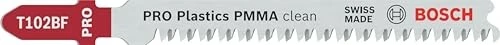 Bosch Professional T102BF BIM Clean for PMMA Stichsägeblatt, 92mm
