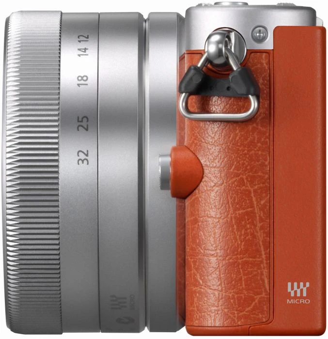 Panasonic Lumix DMC-GM1 orange mit Objektiv Lumix G Vario 12-32mm 3.5-5.6 ASPH OIS