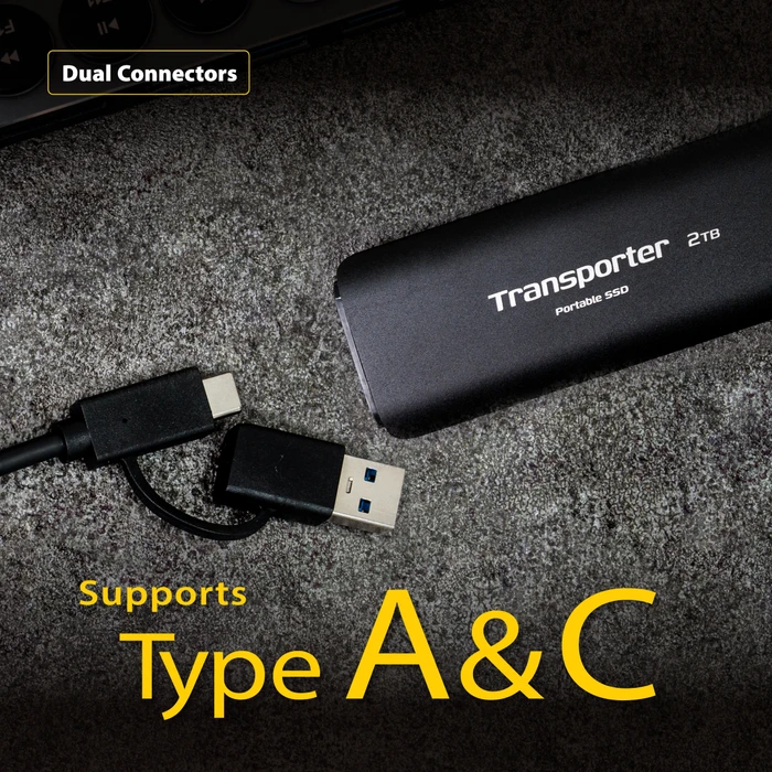 Patriot Transporter Portable SSD, 4TB, USB-C 3.1