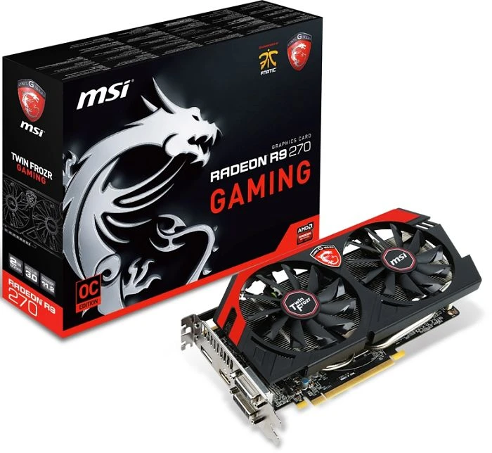 MSI Radeon R9 270, R9 270 Gaming 2G, 2GB GDDR5, 2x DVI, HDMI, DP