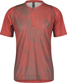 Scott Trail Vertic Zip Trikot kurzarm tuscan red/dark grey (Herren)