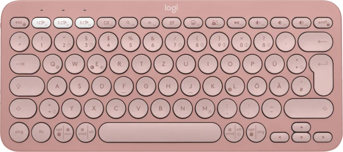 Logitech K380s Pebble Keys 2, rosa, Logi Bolt, USB/Bluetooth, DE