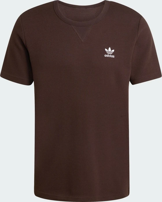 adidas Trefoil Essentials Waffle T-Shirt kurzarm aurora coffee (Herren)