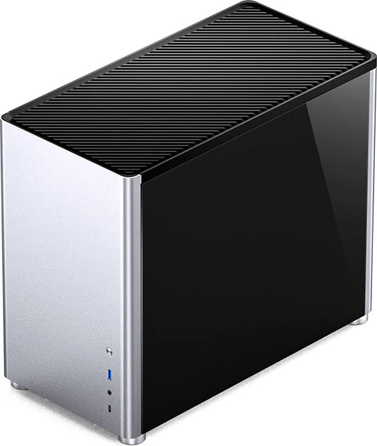 Jonsbo D30, silber, Glasfenster