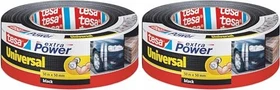 tesa extra Power Universal schwarz, Gewebeband, 50mm/50m, 2 Stück