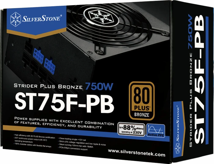 SilverStone Strider Plus Bronze Series 750W, ATX 2.4