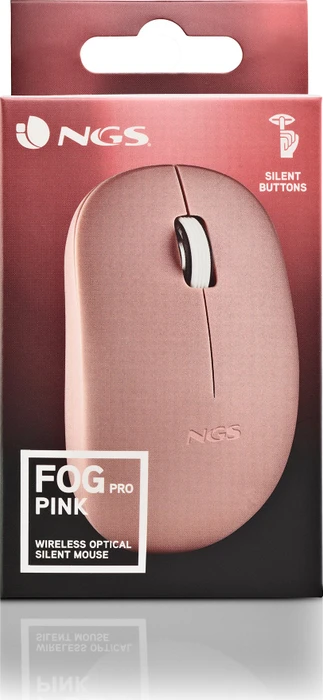 NGS Fog Pro Silent Wireless Mouse rosa, USB
