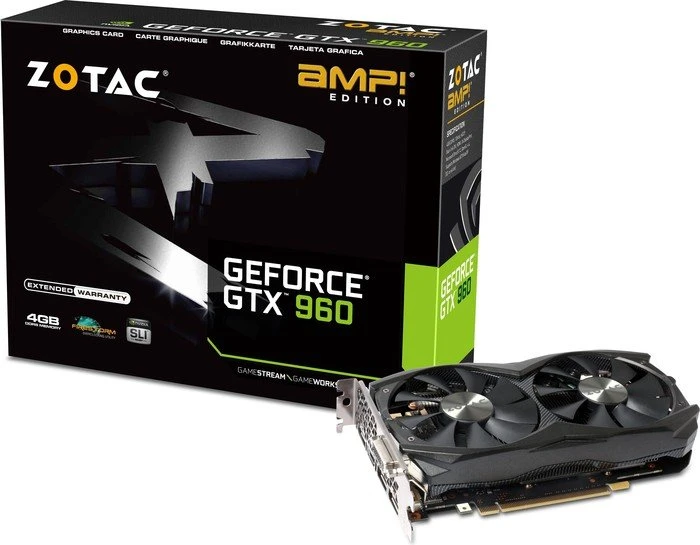Zotac GeForce GTX 960 AMP!, 4GB GDDR5, DVI, HDMI, 3x DP