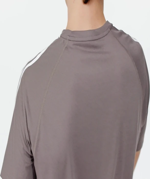 adidas Own The Run 3-Streifen Laufshirt kurzarm charcoal (Herren)