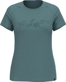 Odlo Ascent Performance Wool 130 Run Bike Hike Funktionsshirt kurzarm arctic melange (Damen)