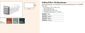 Naber K-Klima-R flow 125 Mauerkasten hellgrau