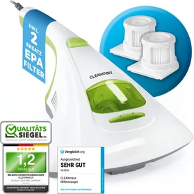 CLEANmaxx Vibration Milbensauger weiß/grün