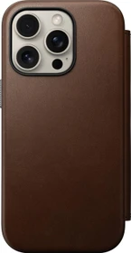 Nomad Modern Leather Folio für Apple iPhone 16 Pro braun