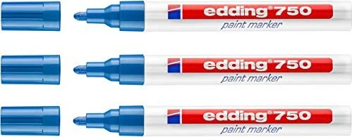 edding 750 Lackmarker hellblau, 3er-Pack