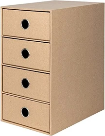 Rössler 4er Schubladenbox, 4 Schubladen, A5, kraft