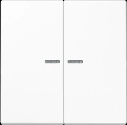 Jung Wippe 2fach, F10, mit Pfeilsymbolen, Duroplast antimikrobiell, Serie LS, alpinweiß