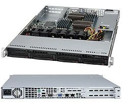 Supermicro SuperChassis 815T-563UB, grau/schwarz, 1HE, 1x 560W