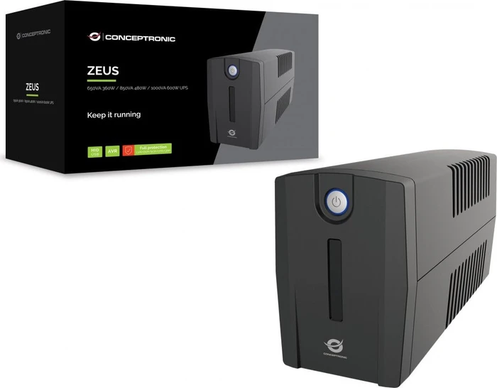 Conceptronic ZEUS01G USV, 650VA, 2x TYp-G, USB