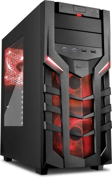 Sharkoon DG7000 rot, Acrylfenster