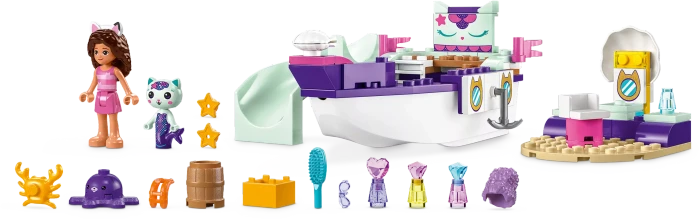 LEGO Gabbys Puppenhaus - Gabbys und Meerkätzchens Schiff und Spa
