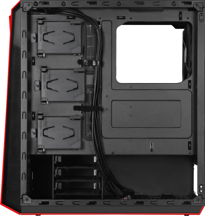 SilverStone Redline Series RL07, schwarz, Glasfenster
