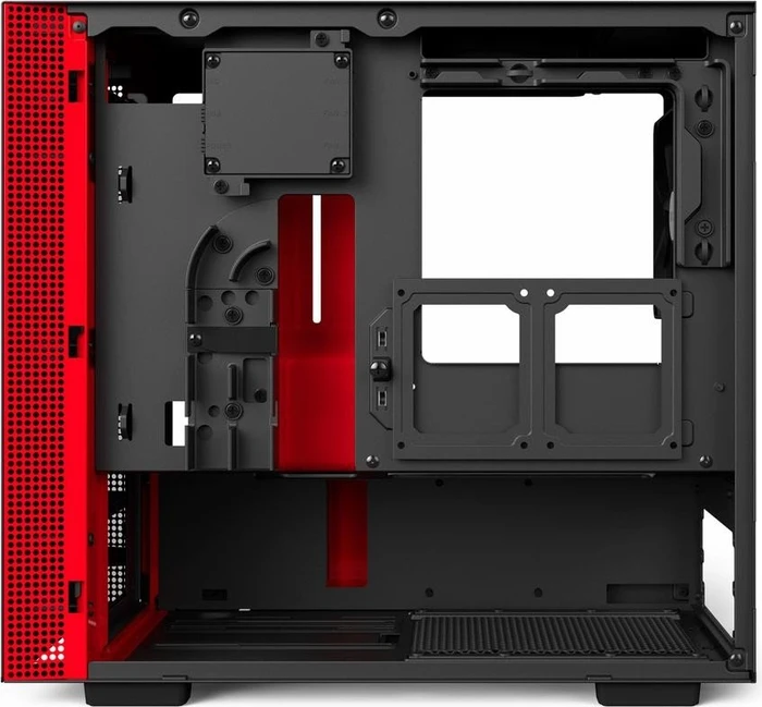 NZXT H200i, schwarz/rot, Glasfenster, Mini-ITX